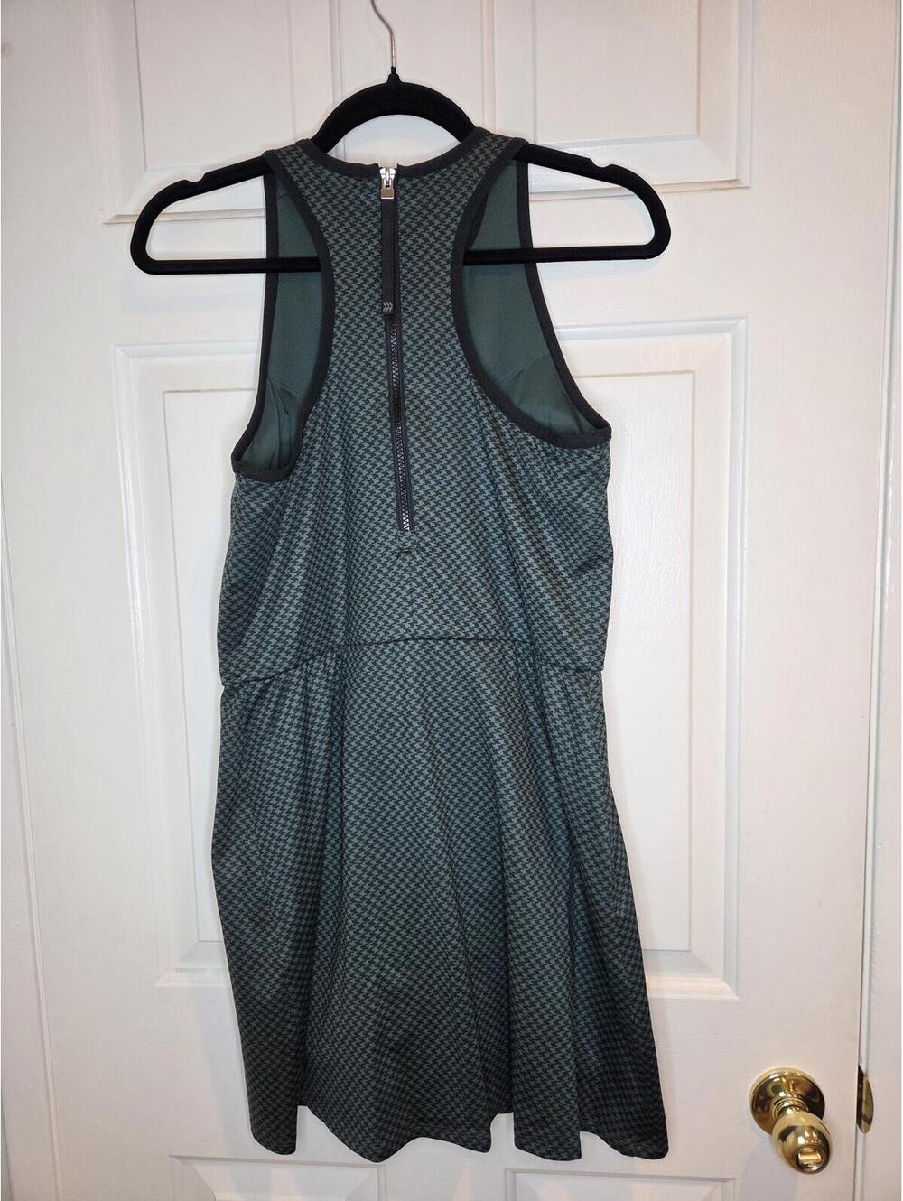 All in Motion Women's Medium Sleeveless Active Dress Black Green Houndstooth - Picture 4 of 7